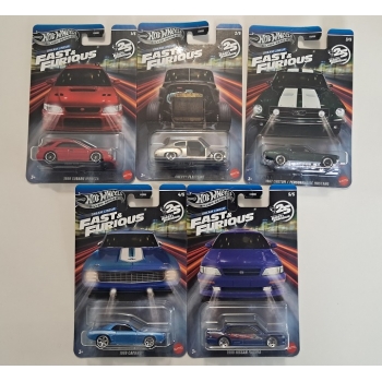 Hot Wheels 1:64 Zestaw Fast Furious Dream Lineup - 5 szt